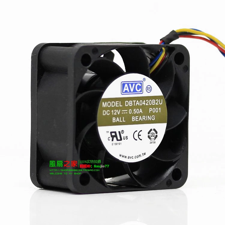Новый AVC DBTA0420B2U двойной шариковый подшипник 4020 высокий объем воздуха 4 см линии