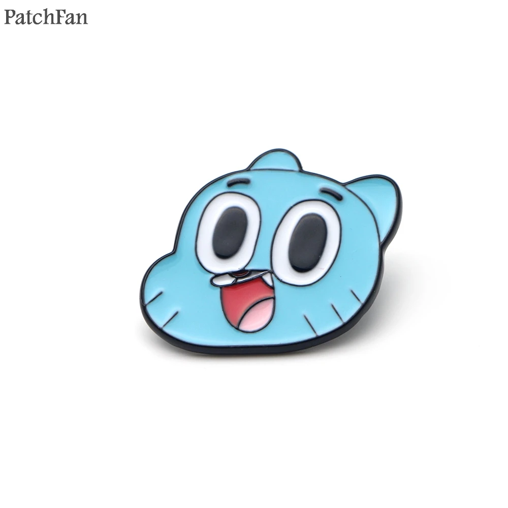 Patchfan удивительный мир Gumball эмалированные булавки трендовая медаль para рюкзак рубашка Броши Одежда Значки для мужчин и женщин A0909