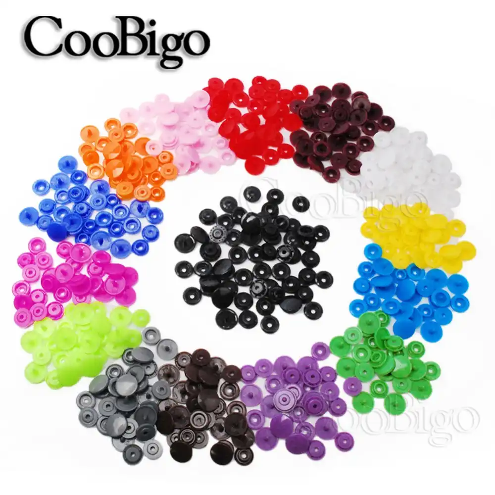 20 Sets T5 12MM Round Plastic Snaps Button Fasteners Quilt Cover Sheet Button Garment
