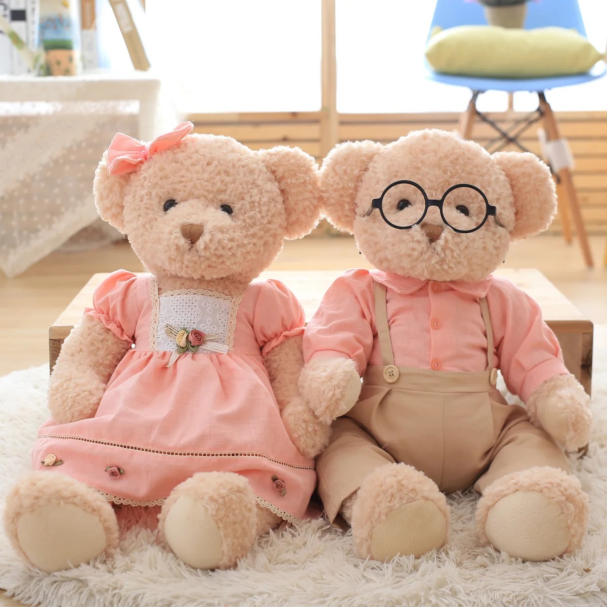 Us 2692 20 Offsuper Kawaii 1 Stücke Große Größe 65 Cm Paar Teddybär Gefüllte Plüschtier Puppe Nette Weiche Hochzeit Bären Puppen Mädchen
