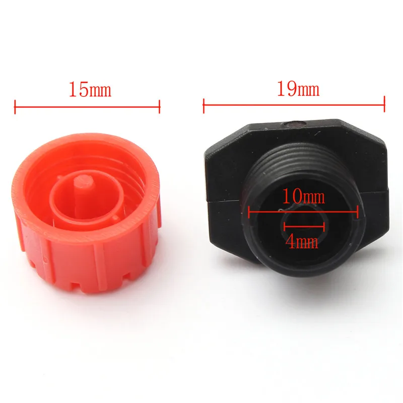 Good Quality 100X Adjustable Micro Drip Irrigation Watering Anti-clogging Emitter Dripper Red Garden Supplies