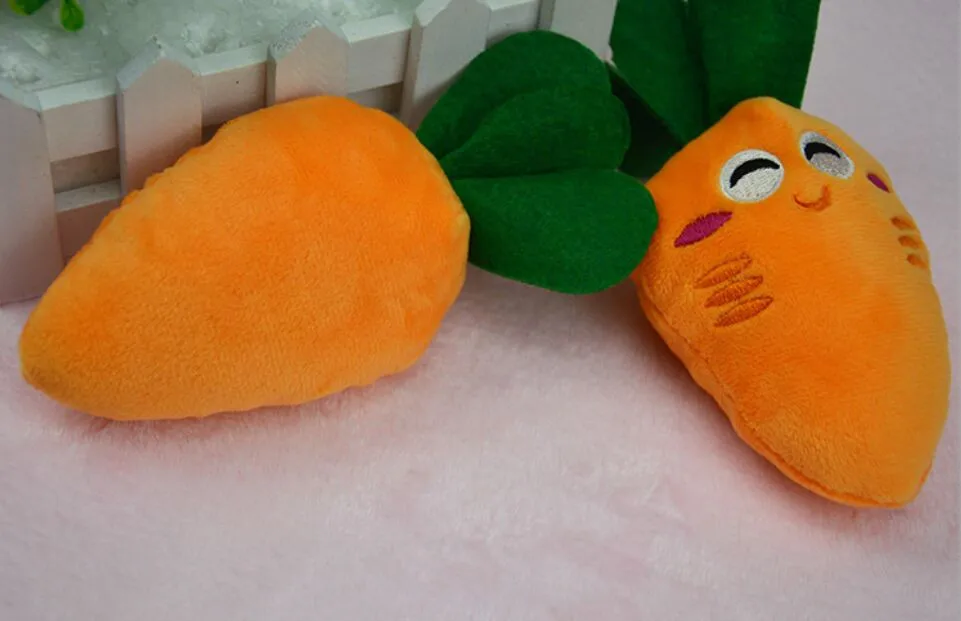 Собака жевательная игрушка для щенков скрипучий плюшевый звук милые овощи морковь дизайн игрушки тренировка забавная игра зеленый Канат мяч игрушка для