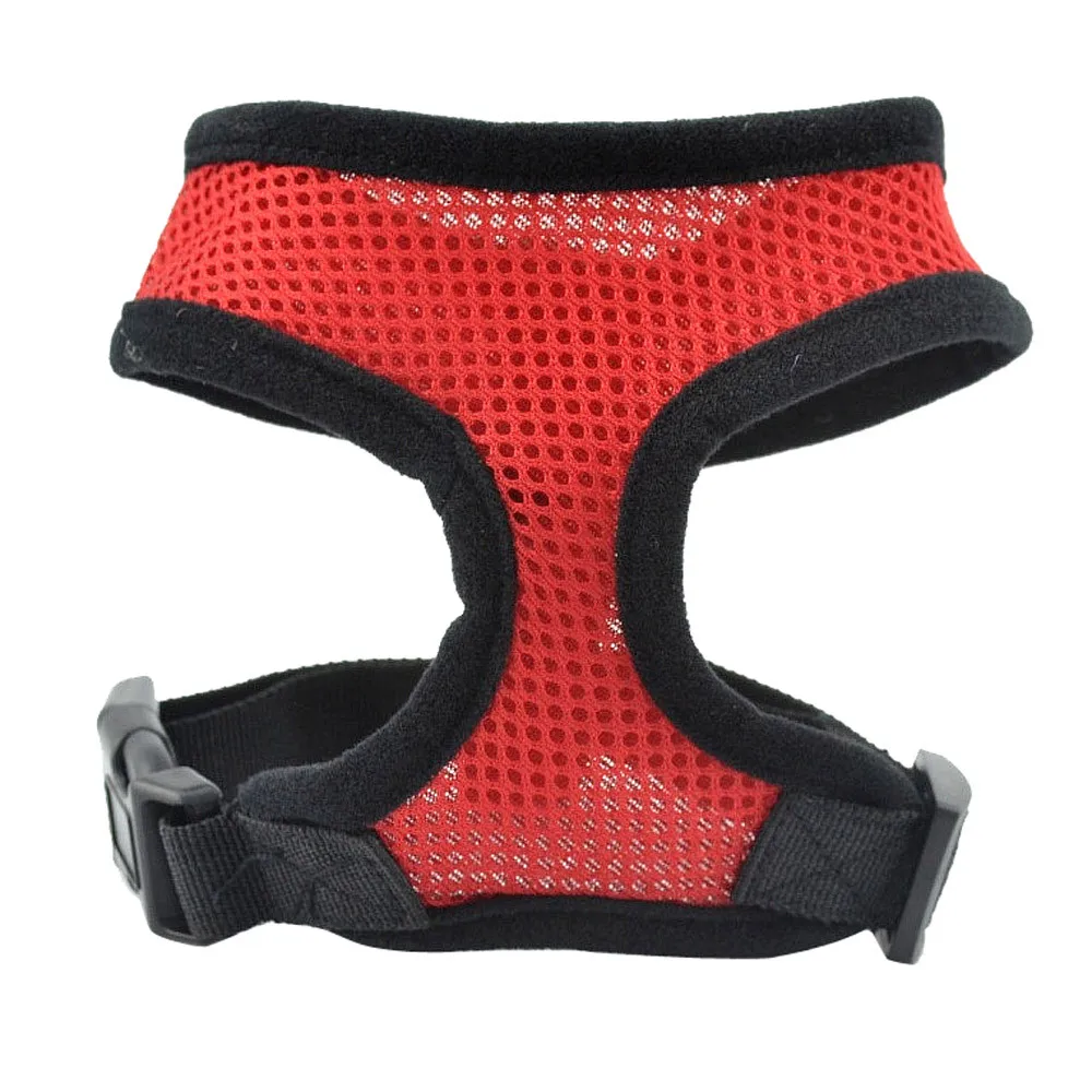 

Adjustable Comfort Soft Breathable Dog Pet Vest Rope Chest Strap Leash Collar Leads Harness Pet Puppy Training Products Safety