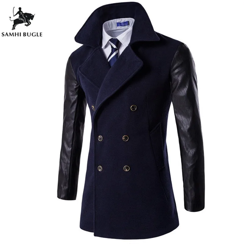 

Cheap Mens Trench Coat Fashion Wool Long Men's coat, Winter Trench Coat Men, Gabardinas Para Hombre