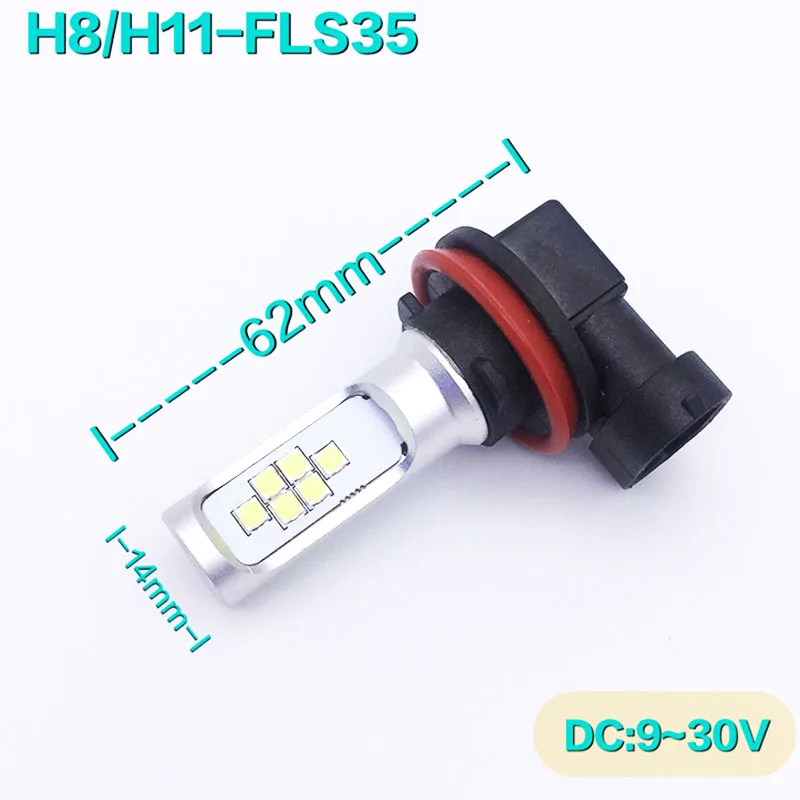 1 Pair 36W H11 H8 Led Bulb Led Flash Strobe Blinking Car Fog Light 1400LM 6000K White 12V 24V Auto Lamp Bulbs