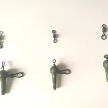 20 x защитный рукав с бегущим кольцом и зажимом+ 20 x быстросменный поворотный или Flexi кольцевой шарнир или роликовый шарнир для снасти для ловли Карпов аксессуары