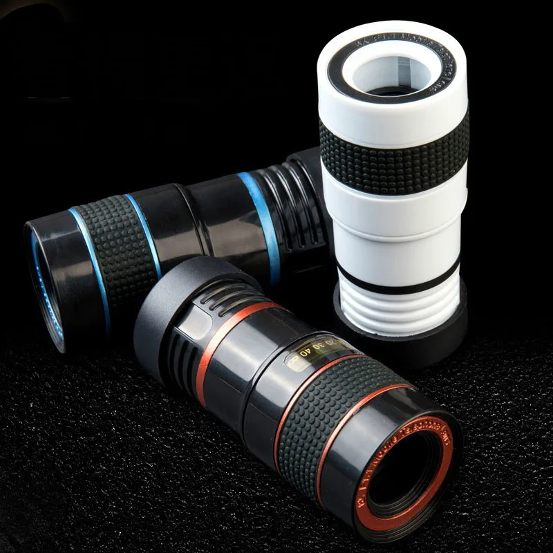 Universal 8X8 Optical Zoom Telescope Camera Lens Clip Mobile Phone Telescope Binoculars For iPhone6 Samsung HTC Huawei Xiaomi