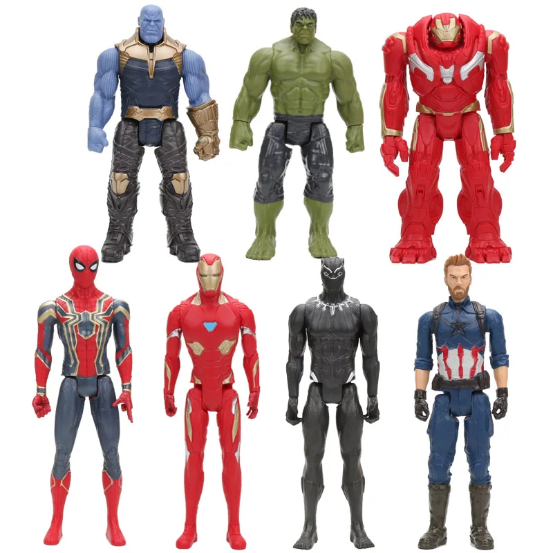 

30cm The Avengers 3 Infinity War Figure Toy Superhero Spiderman Iron Man Black Panther Thanos Captain America Hulk figure Doll