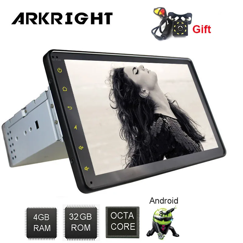 

New 8" Single Din 4GB+32GB Andriod 8.1 Octa Core Wifi Bluetooth DSP HD GPS Navi Rear Camera Carplay OBD DVR BT Music Car Radio