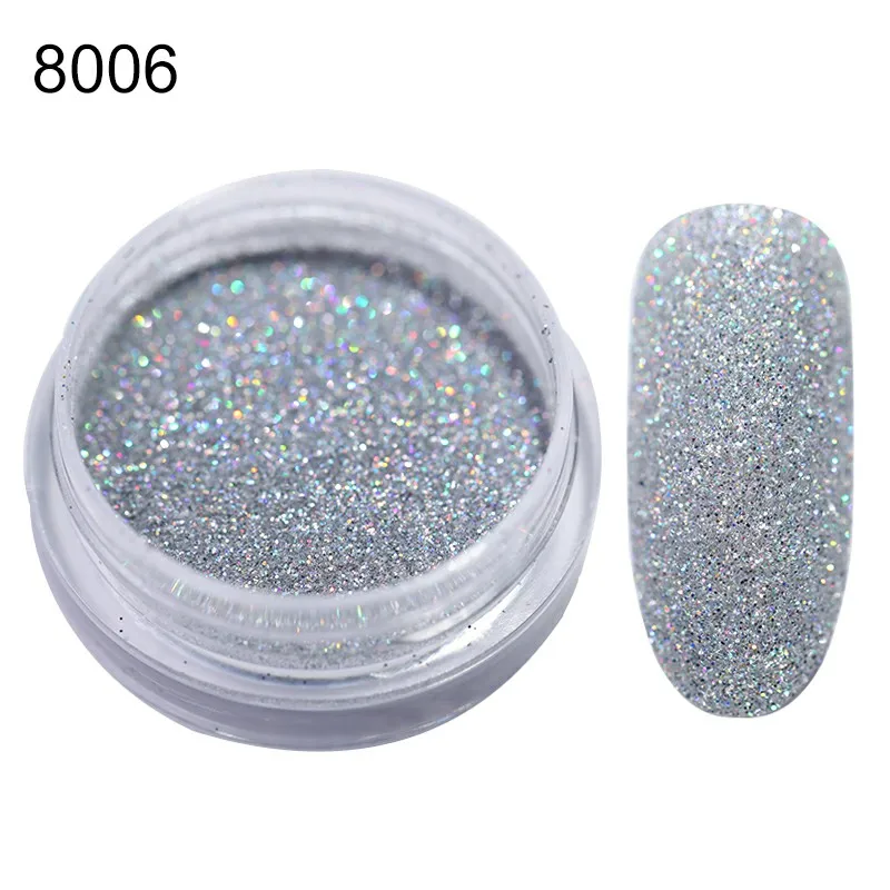 0.5g/box Chameleon Nail Powder Nail Art Decorations Shining Glitters Dust Nail Pigment Glitter Powder Black Base Needed - Цвет: 8006