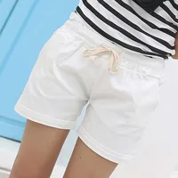 2016 Summer Style Shorts Women Candy Color Elastic With Belt  Short Women  A224