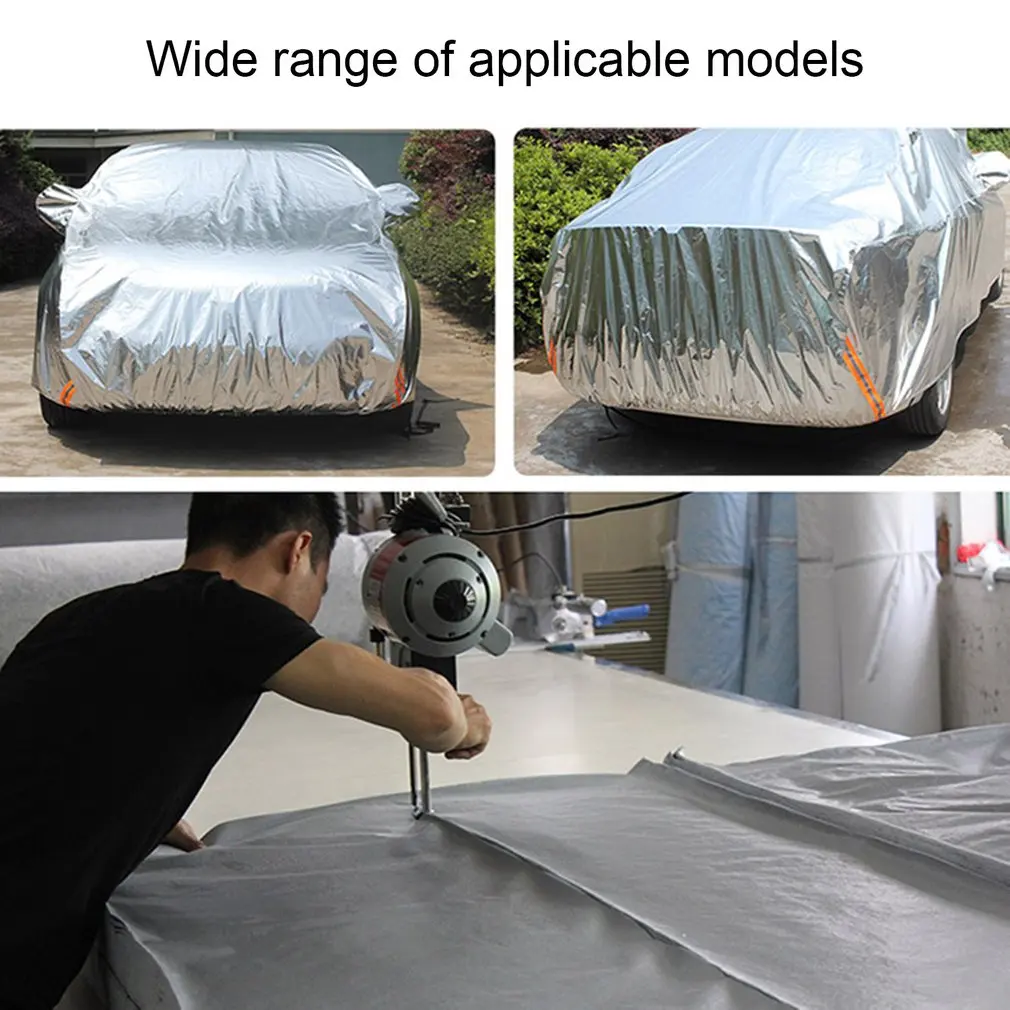 

Waterproof Dustproof Outer Membrane Full Car Cover UV Resistant Fabric Breathable Outdoor Rain Snow Ice Resistant