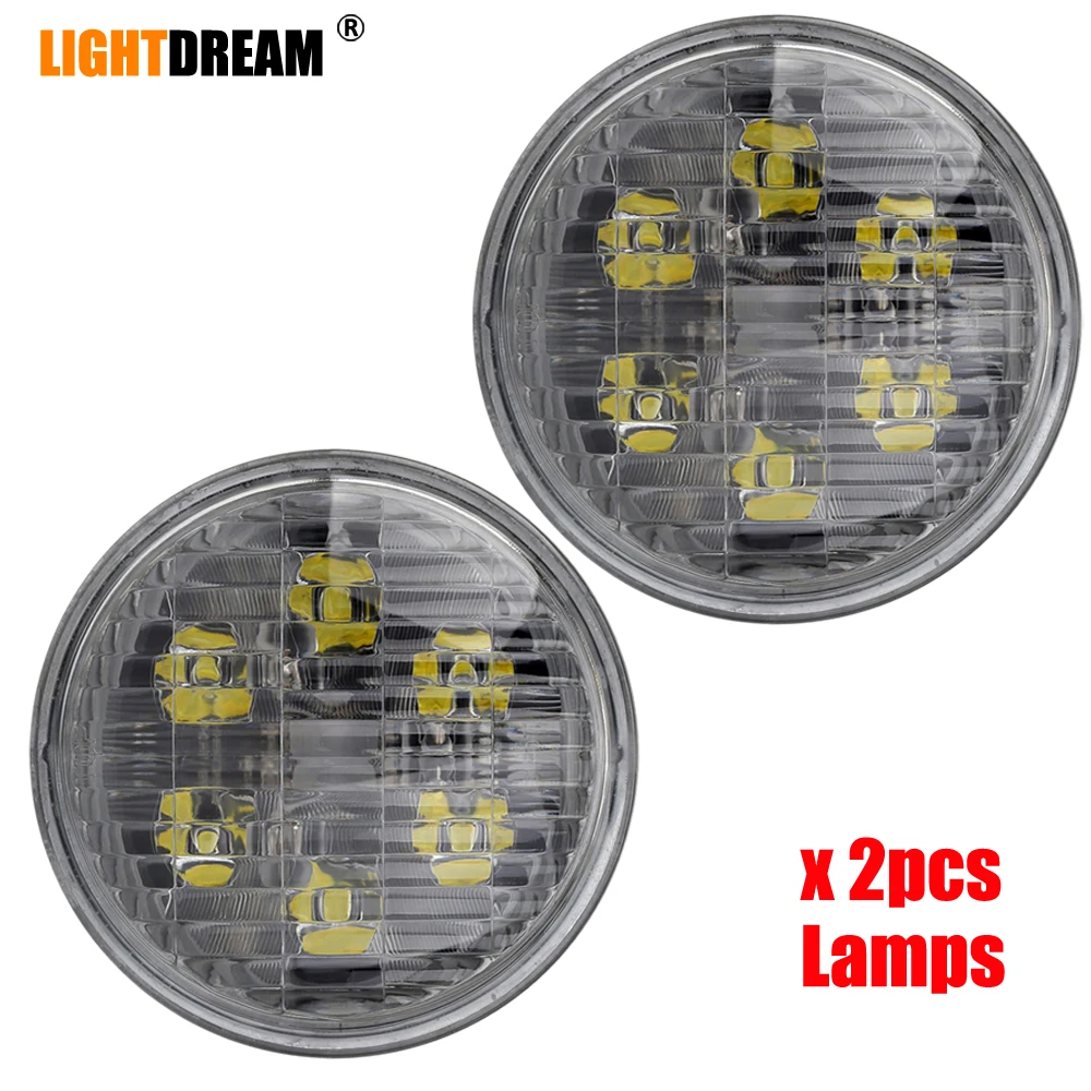 12V 24V Led Sealed Beam LED Fender or Hood Light PAR 36 Tractor Cross Flood beam Farm agricultural Work x2pc | Автомобили и