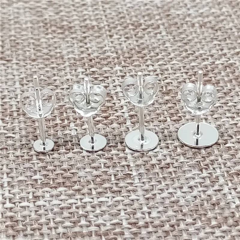 

20 пар, серебряные серьги-Стопперы с заглушкой, 3 мм, 4 мм, 5 мм, 6 мм