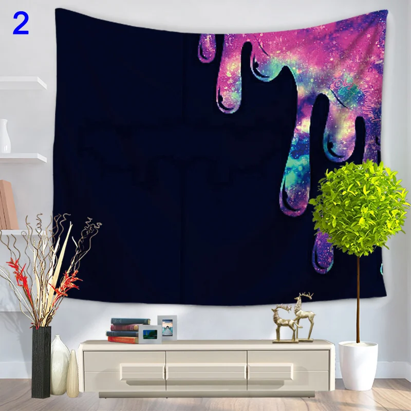 

Mandala Printed Tapestry Colorful Feather Pattern Home Wall Decor Beach Blanket LE66