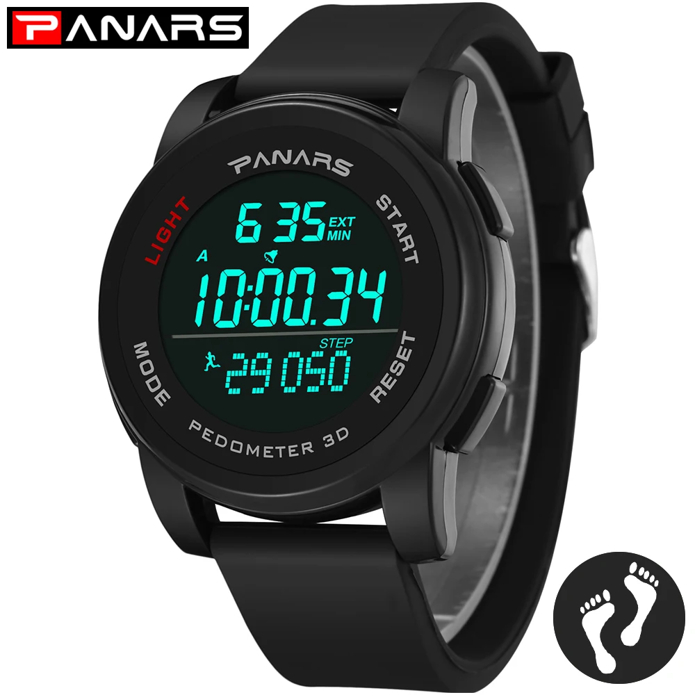 PANARS Smart Watch Men Wristwatch LED Digital Back Light Alarm Waterproof Sport Wrist Watches for Relogio Masculino | Наручные часы