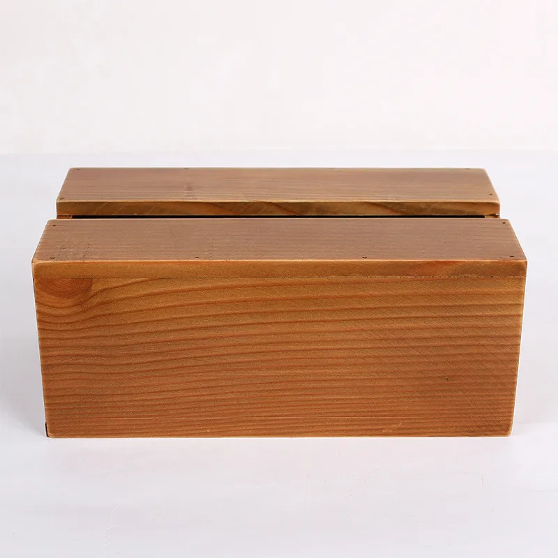 Creative European Antique Wood Tissue Box Decor Home Furnishing