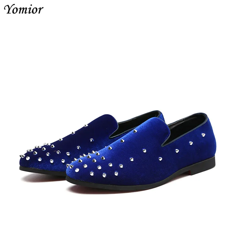 

Yomior New Brand Man Leather Shoes Fashion Rivet Oxfords Men Casual Flat Dress Shoes Formal Wedding Shoes Big Size 38-48