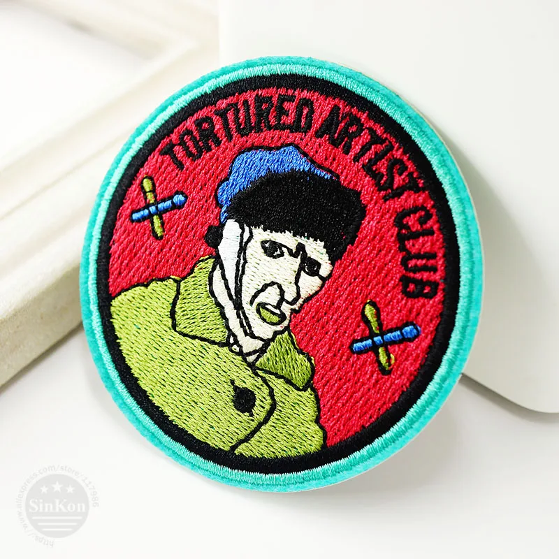 Нашивка с рисунком Ван Гога (Размер: 7 7x7 см)|iron on kids|iron onbadge embroidered |