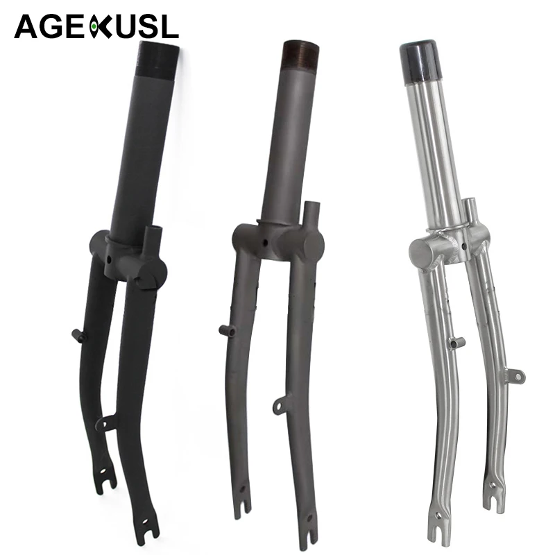 

TWTOPSE 280g Titanium Bike Fork For Brompton Folding Bicycle Front Fork CNC V C Brake 1-1/8" 74mm Original Size Lightweight Part