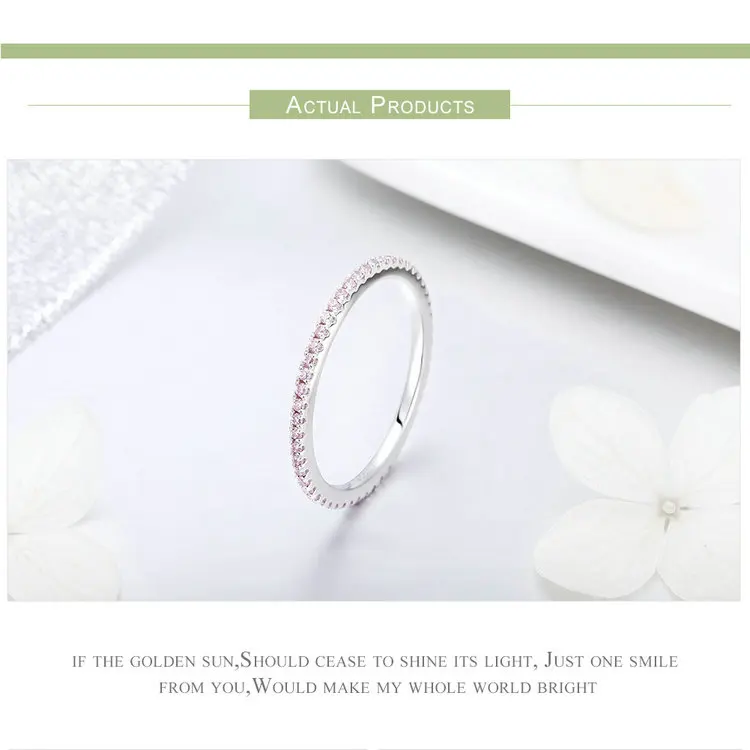 BISAER 925 пробы Серебряное простое геометрическое обручальное кольцо для женщин круглое кольцо женское, Стерлинговое серебро ювелирные изделия ECR066