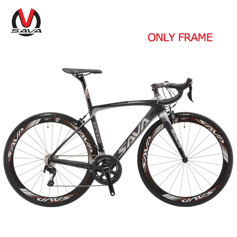 Clearance SAVA T800 Carbon Road Frame 700C Road Bike Frame Carbon 1050g Road Bicycle Bike Frame 48cm/50cm/52cm with Carbon Fork + Seatpost 4