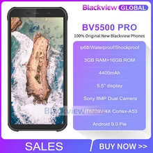 Blackview BV5500 Pro IP68 водонепроницаемый прочный смартфон 3 Гб 16 Гб 5," экран Android 9,0 4G мобильный телефон 4400 мАч