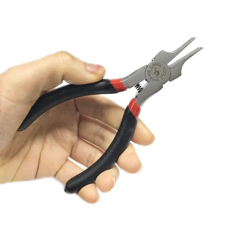 

5" Flat Nose Jewelry Plier Durable No Teeth Ultrathin Alicate Tweezers Hand Multi Tools