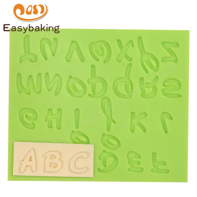 ES-6006L Alphabet Fondant Mould Silicone Molds for Cake Decorating