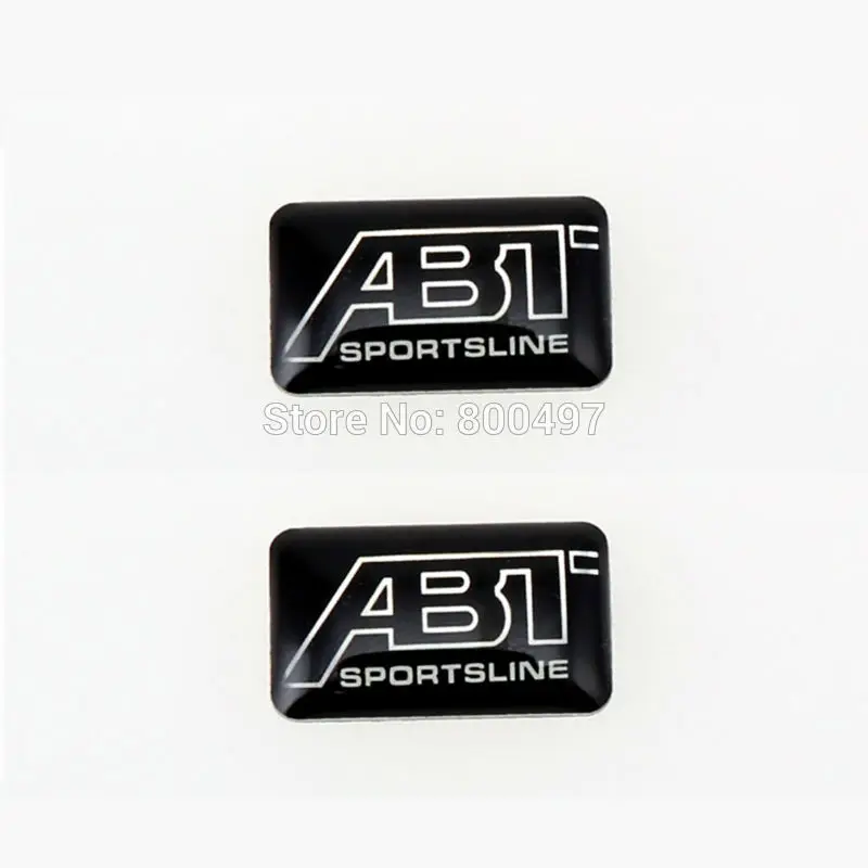 

2 x Newest 3D Car Styling Aluminum Glue Decal Car Styling Metal Sticker Aluminium Custom Motor Decal for ABT Sportsline