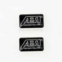 2 x nuevo diseño 3D decorativo para coche, pegatinas de pegamento, insignias para coche, pegatinas de estilo, emblemas, calcomanía del motor personalizada para ABT Sportsline(China)