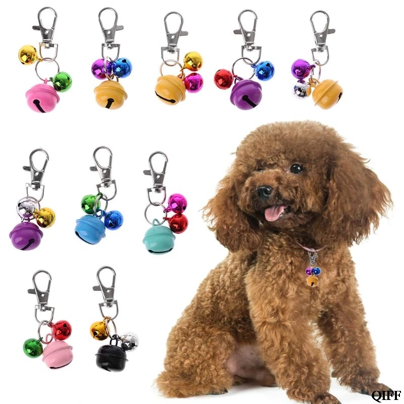 

Drop Ship&Wholesale Colorful Pet Dog Cat Collar Animal Bell Necklace Accessories For Collar Loud Bell kitten Safety APR29