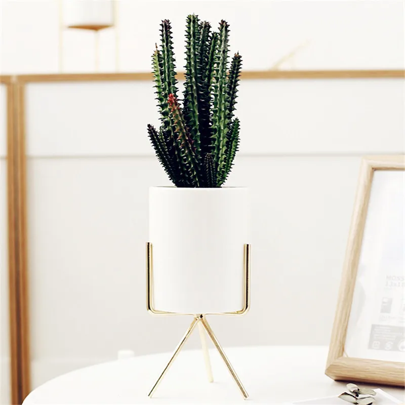 

Nordic Minimalism Ceramic Iron Art Vase Flower Vases Home Decoration Plant Flowerpot For OfficeRoom Coffeehouse Wedding Kid Room