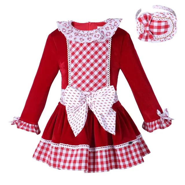 pettigirl red velvet girls dress boutique girl christmas dress plaid with headwear bow children clothes g - Girl Christmas Dresses pettigirl red velvet girls dress boutique girl christmas dress plaid with headwear bow children clothes g - Girl Christmas Dresses
