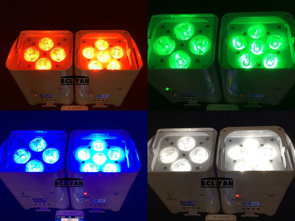 20XLot Night Club freedom 4/6x18W RGBWAUV 6in1 сценические огни с питанием от батареи Wifi Led Par|Эффект