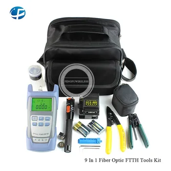 

Original new Fiber Optic FTTH Tool Kit with 60S Fiber Cleaver and Optical Power Meter 10Mw Visual Fault Locator Wire stripper