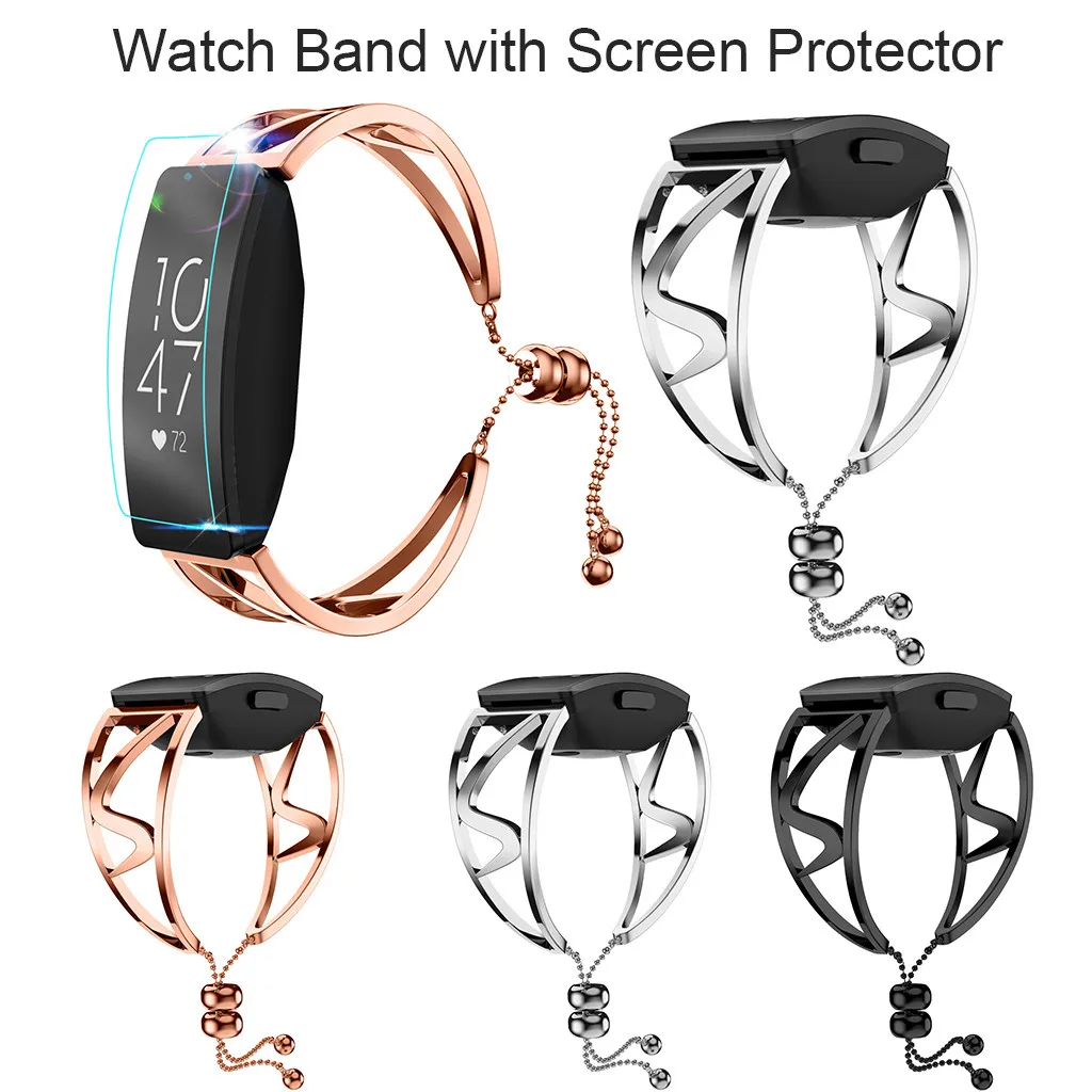 

Smartwatch Smartband Durable For Fitbit Inspire/Inspire HR Watch Band Wirstband Strap with Screen Protector Hardness