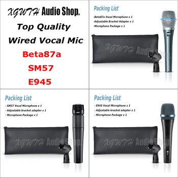 

Professional Recording Studio karaoke Singing Microphone Portable Wired Handheld Mic Mike SM57 SM57LC BETA87A E945 Mics