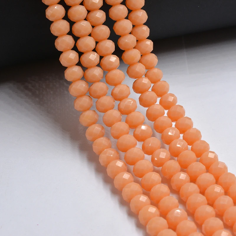 

145pcs Light orange Color 4mm Bicone Crystal Beads Glass Beads Loose Spacer Beads DIY Jewelry Making Austria Crystal Beads