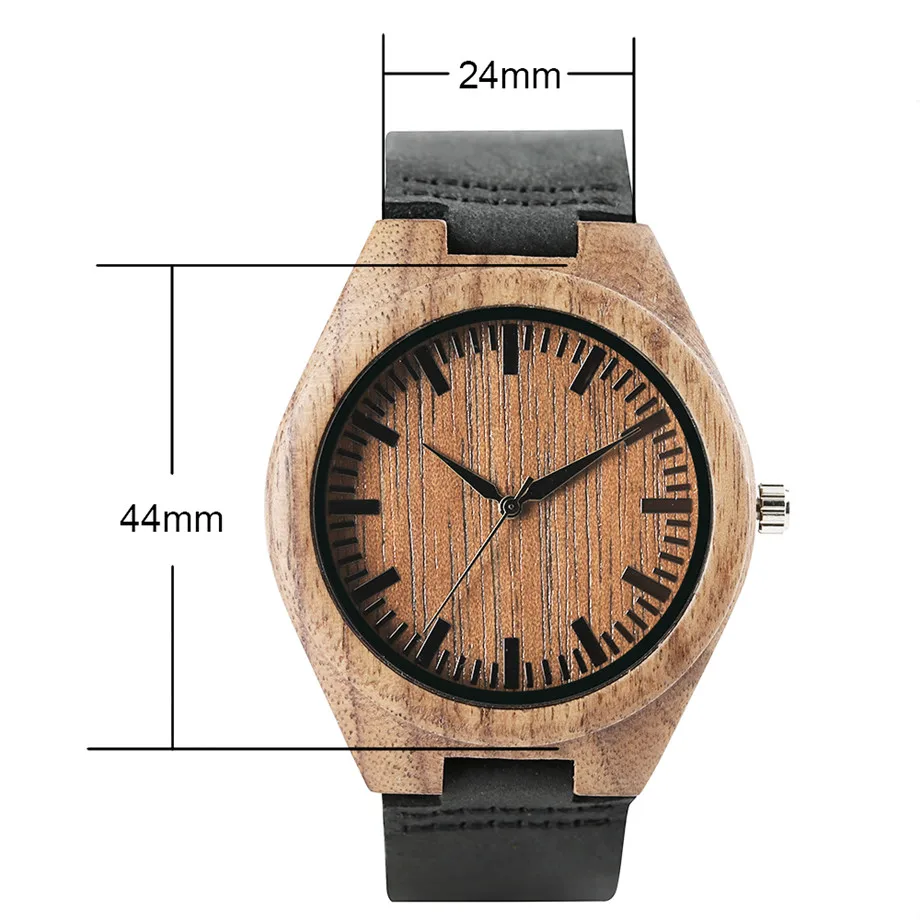 wooden quartz watch