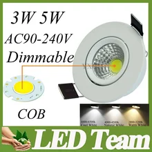 Dimmable Cob светодиодные светильники 3 Вт 5 Вт теплые/Природа/холодный белый Светодиодные лампы для дома 3 Вт Заменить 40 Вт галогенные огни CE& ROHS SAA UL