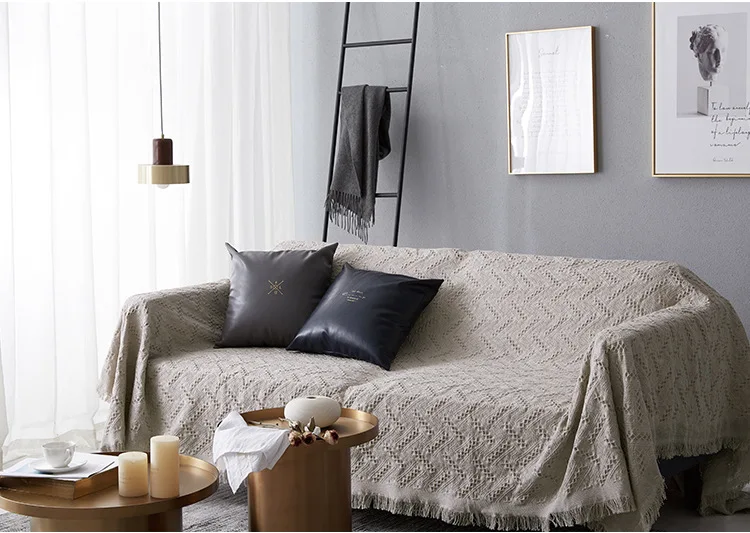 Современное трикотажное одеяло, покрывало для кровати, хлопковое мягкое покрывало на кровать/покрывало для дивана, покрывало для дивана/полотенце