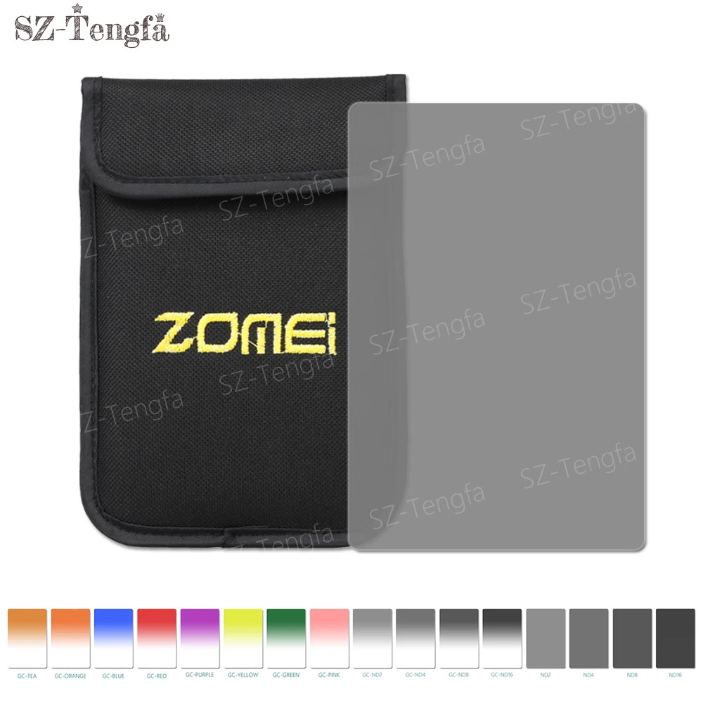 

Zomei 100*150mm Square filter Full&Graduated Neutral Density ND2 4 8 16 Graduated Color Filters for Cokin Z