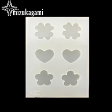 1 adet UV reçine takı sıvı silikon kalıp sevimli yonca kalp çiçek reçine kalıpları DIY kolye kolye uçları takı yapımı