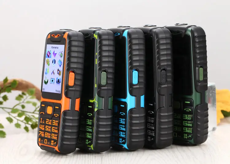 Rubber Dual Sim Torch Big Key Car Driving Recorder Power Bank Long Standby Outdoor Shockproof Rugged Mobile Phone M6