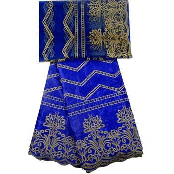 

African Bazin Riche Lace Fabric With Beads Embroidery Design Embroidery Cotton Lace Bazin Fabric For Party Dress A1303