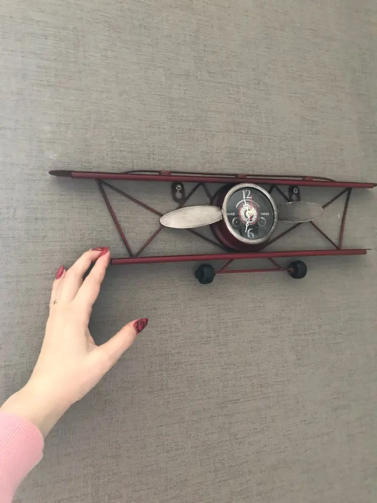 Reloj de avión retro americano creativo, sala de estar, pared de comedor, decoración de pared, colgante de pared, hierro ornamental reloj Reloj de avión retro americano creativo, sala de estar, pared de comedor, decoración de pared, colgante de pared, hierro ornamental reloj