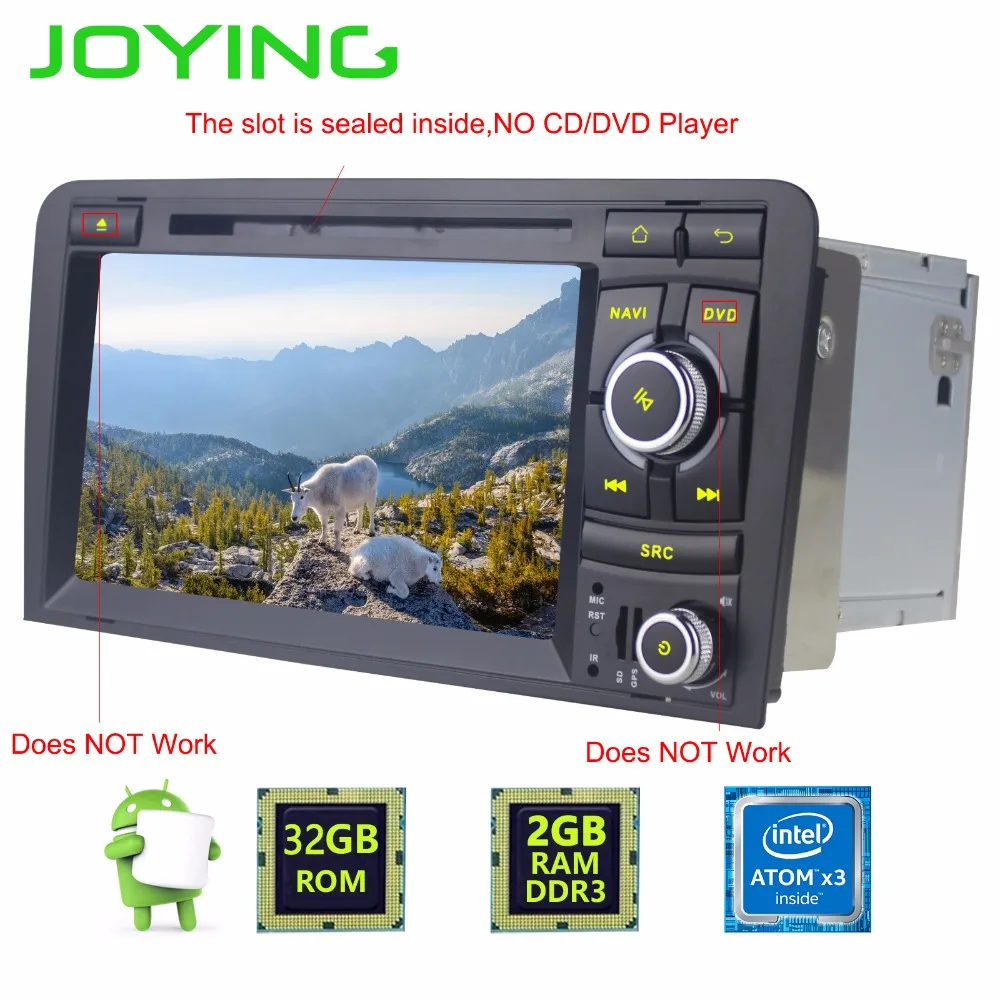 Joying 2din Android 7inch Audi A3 2003 2013 S3 2003 2011 font b Car b font