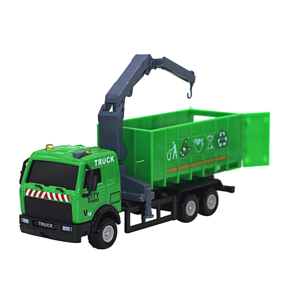 

Hiinst inductive truck 2017 1:43 Racing Bicycle Shop Truck car toy Carrier Vehicle Garbage magic toy truck*R Drop