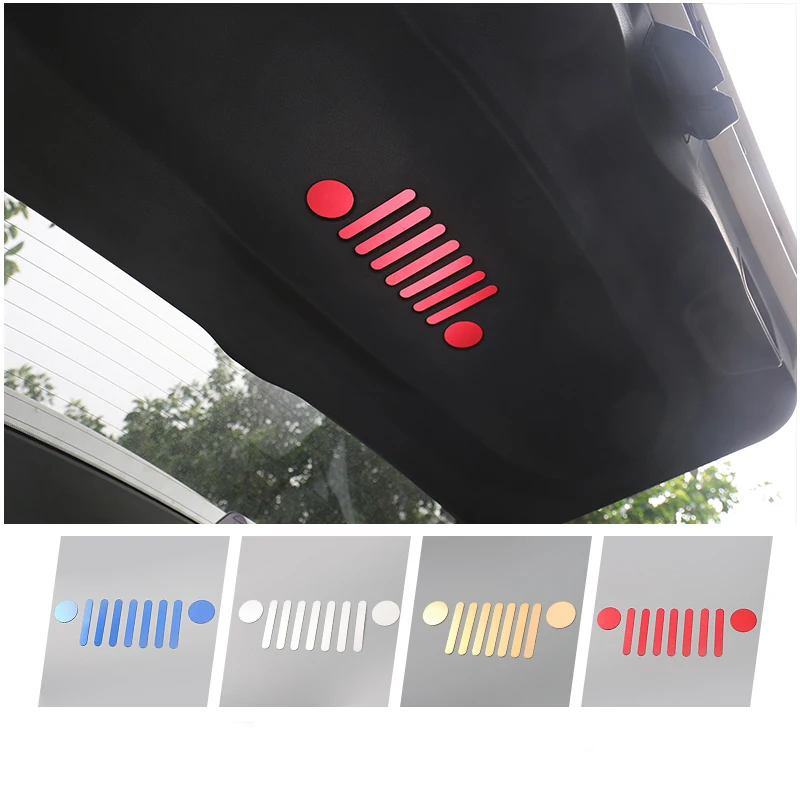 Նոր և զով ալյումինե ավտոմատ պոչի դուռը զինանշանի մեքենայի լոգոյի ներսից Կպչուն պիտույք Jeep Renegade- ի համար 2015 2016